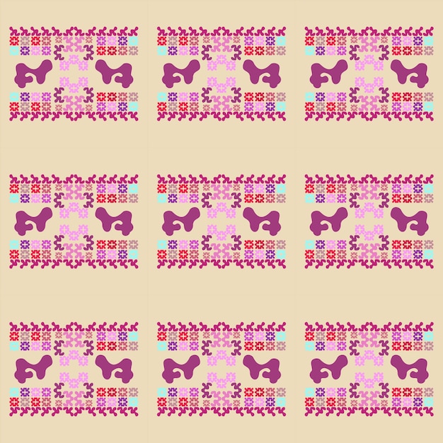 różne próbki haftów